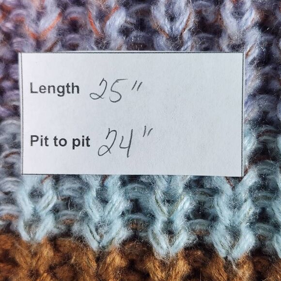Haptics Colorful Stripe Sweater Size 2X Plus Size Striped Chunky Knit Sweater - Picture 9 of 9